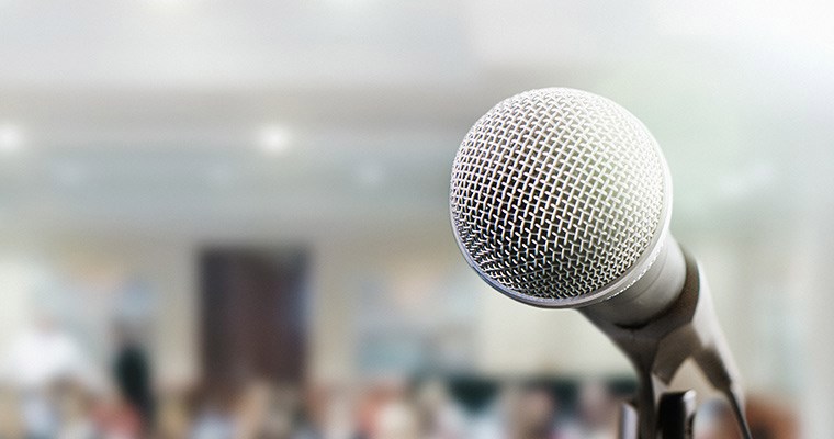 Microphone at press conference